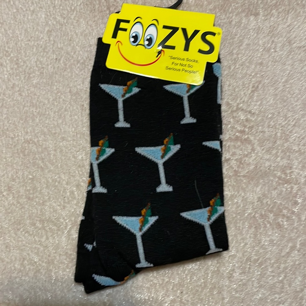 Foozy’s Women’s Collection.  Black Martinin Socks.